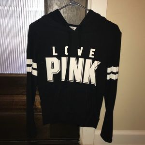 Pink black hoodie